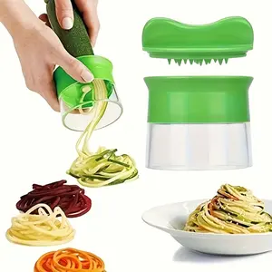 Handheld Spiral Vegetable Slicer, Multi-Functional Kitchen Tool, Ideal for Carrots, Cucumbers, Zucchini, Quick Vegan Noodles, Salads, Pasta Making