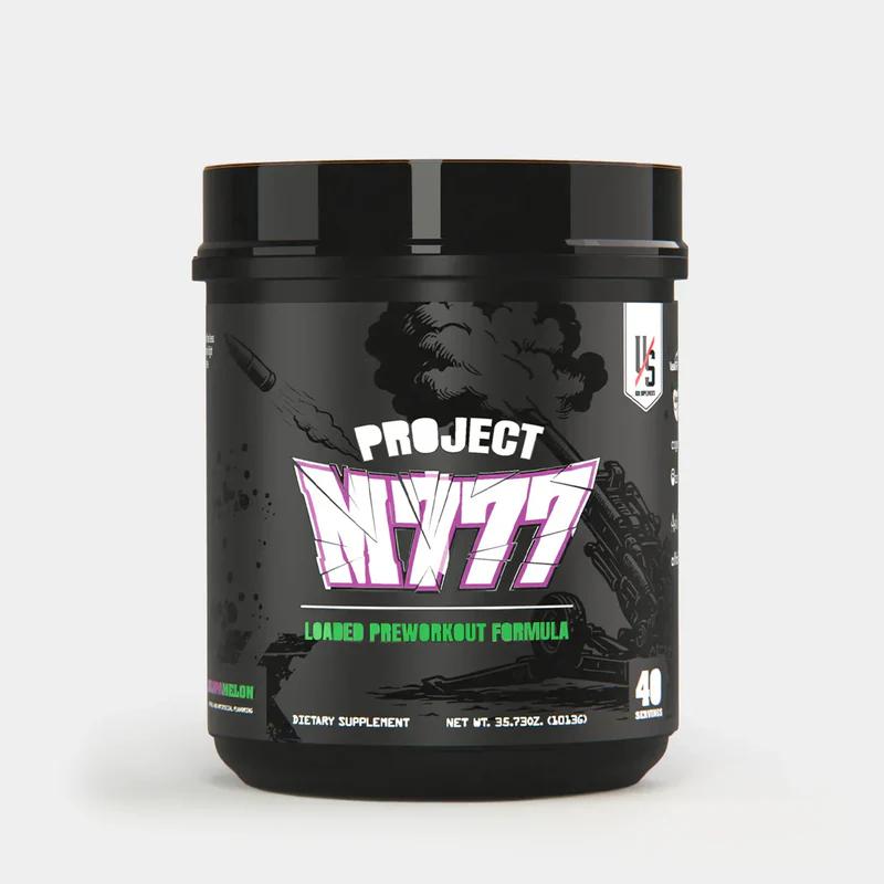 UXO Supplements Project M777 Preworkout Raspberry Lemonade 35.04oz 40 Servings High Stim Energy Focus and Pump for Extreme Gym Enthusiasts