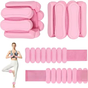 Ankle and Wrist Weights for Women & Men, Adjustable  & Arm Weights Set of 2 (1Lbs Each), Weighted Bangles Fits for Yoga, Pilates,  Gym, Strength