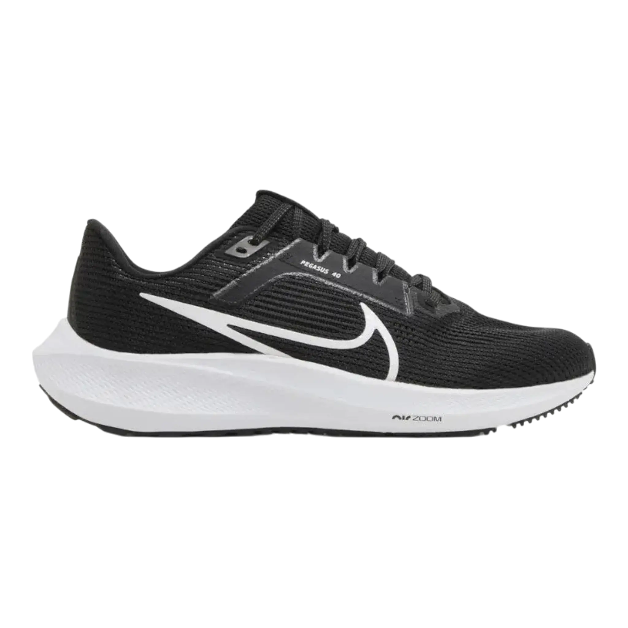 Nike Pegasus 40 Running Sneaker in Black / White Mesh | Women's