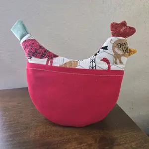 Red farm Chicken potholders