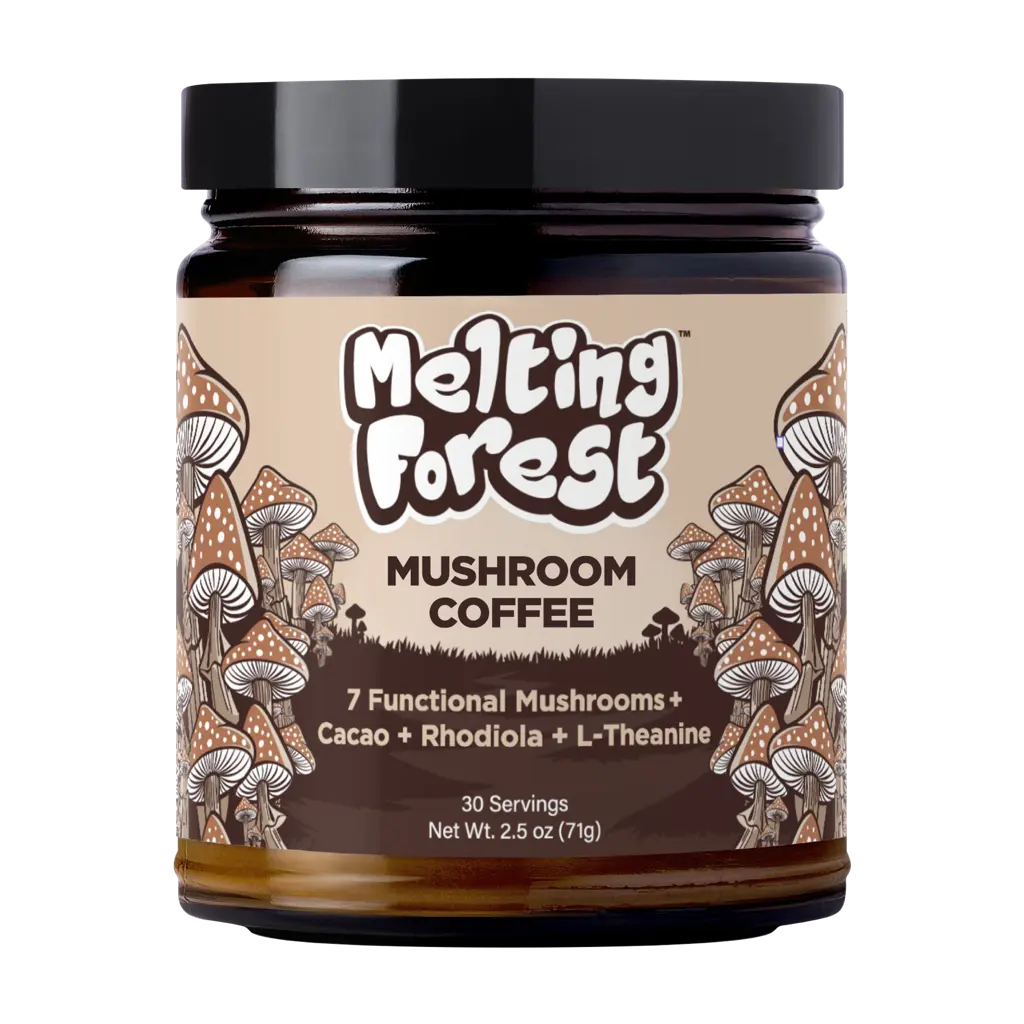 Melting Forest Mushroom Coffee with Lion’s Mane & Cordyceps – Organic Instant Coffee for Better Energy, Focus, Digestion & Immunity – Natural Adaptogenic Blend