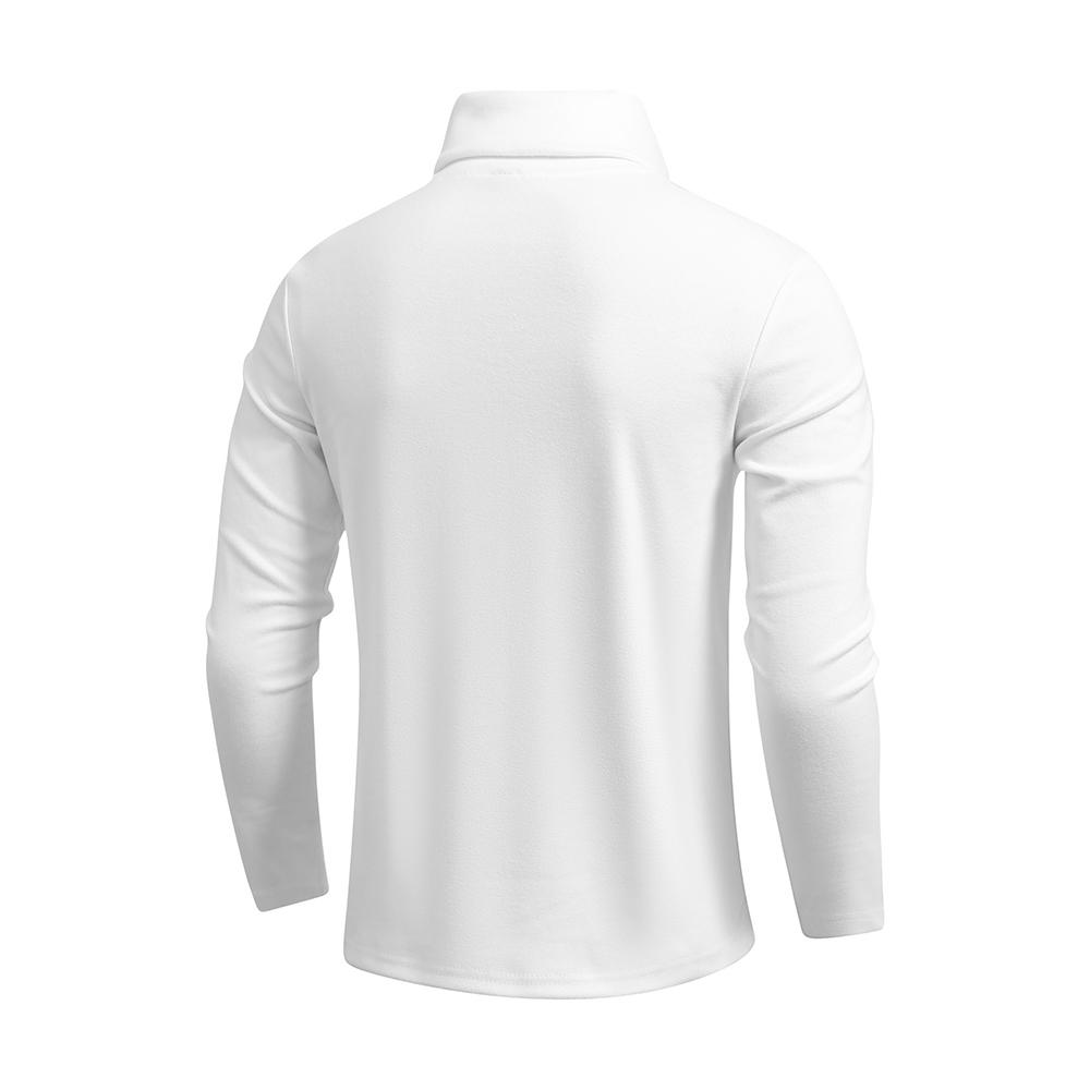 Men’s high-neck fleece sweatshirt, warm and soft fleece base layer, stretchy slim-fit close-fitting underwear, long-sleeve inner top for autumn and winter