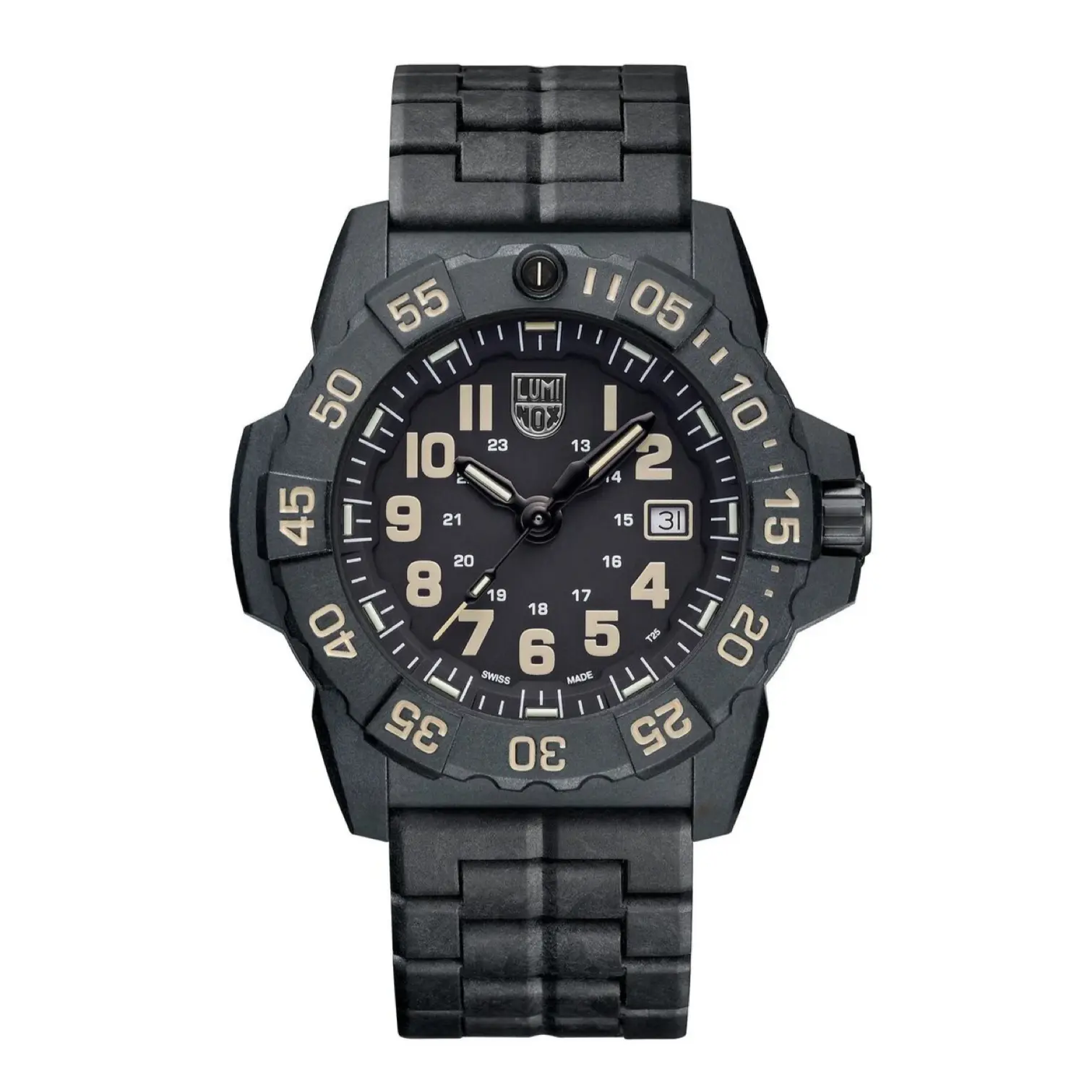 Luminox US Navy Seal 3500 Series Quartz Black Dial Black Carbonox  Case and Bracelet XS.3510