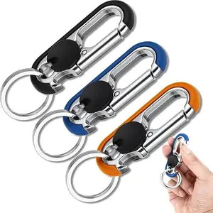 Men's Car Key Chain,3pcs Personalized Creative Stainless Steel Car Keychain for Men