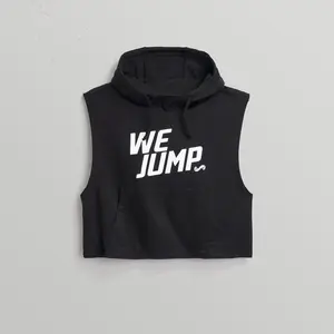 Crossrope Women's We Jump Sleeveless Hoodie - Comfortable Fit, Ideal for Casual/Fitness Wear, Versatile Style
