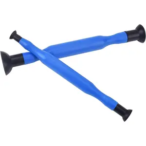 2 count Double Ended Valve Hand Lapping Grinding Sucker Kit Hand Valve Lapping Tool Blue Manual Grinding Stick with Sucker Cups Valve Lapper Set