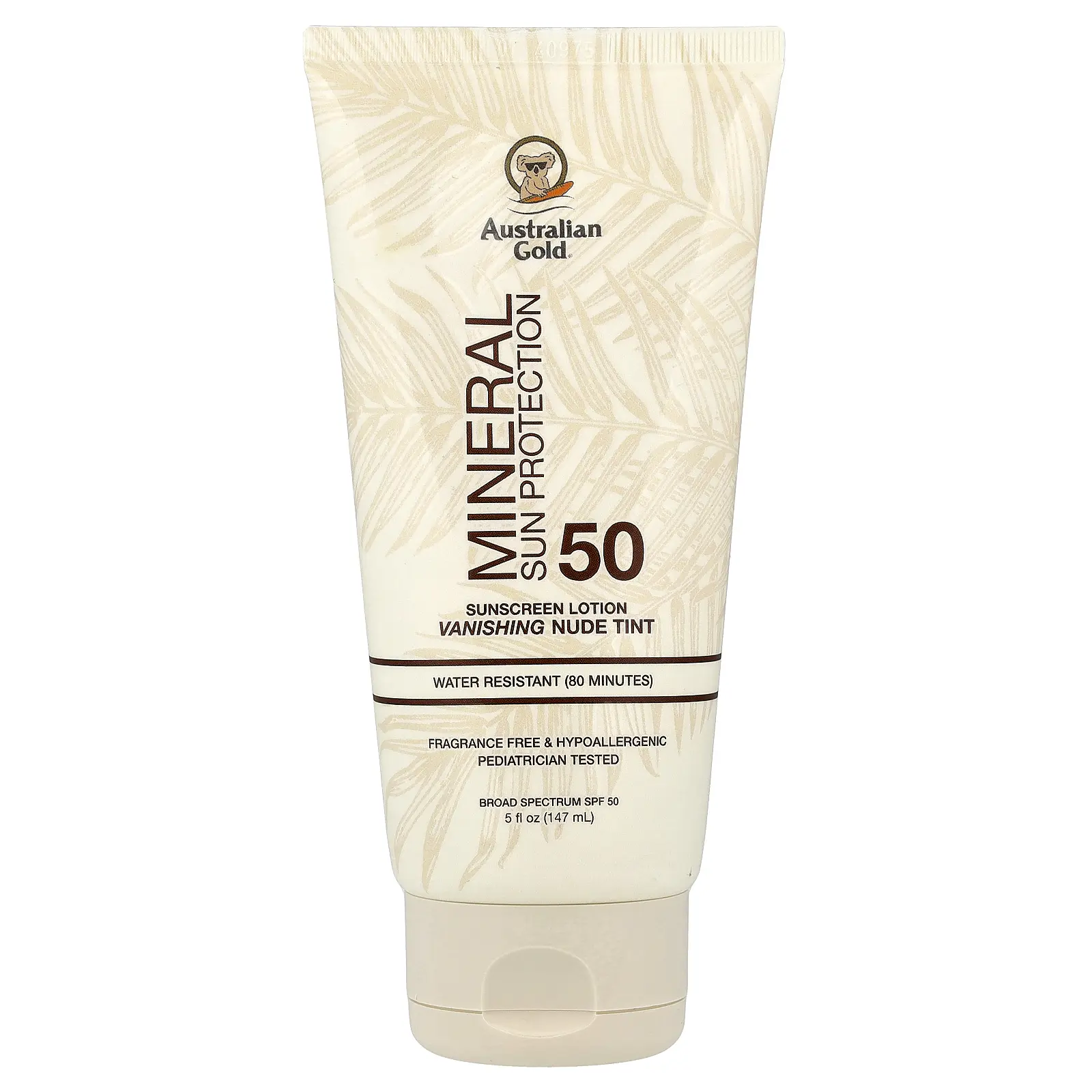 Australian Gold Mineral Sunscreen Lotion, SPF 50, Vanishing Nude Tint, 5 fl oz (147 ml)