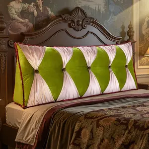 Headboard Pillow , Triangular Wedge Pillow Headboard, Wedge Headboard Pillow for Bed Sofa, Daybed Pillows for Sitting up, Reading or Working with Removable Cover, Olive Green