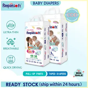 PanpanSoft Pull-Up PantsBaby Dlapers I Cotton BreathableMateral | Super Absortent l Sizesfrom Newbomn to Toddler l
