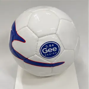 Durable PVC Soccer Ball for Kids & Adults | White Blue Red