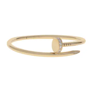 Pre-owned Cartier Juste Un Clou Bangle Bracelet Size 16
