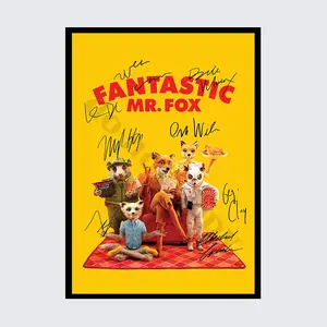 FANTASTIC MR FOX MOVIE CAST SIGNED AUTOGRAPH POSTER Wall Art