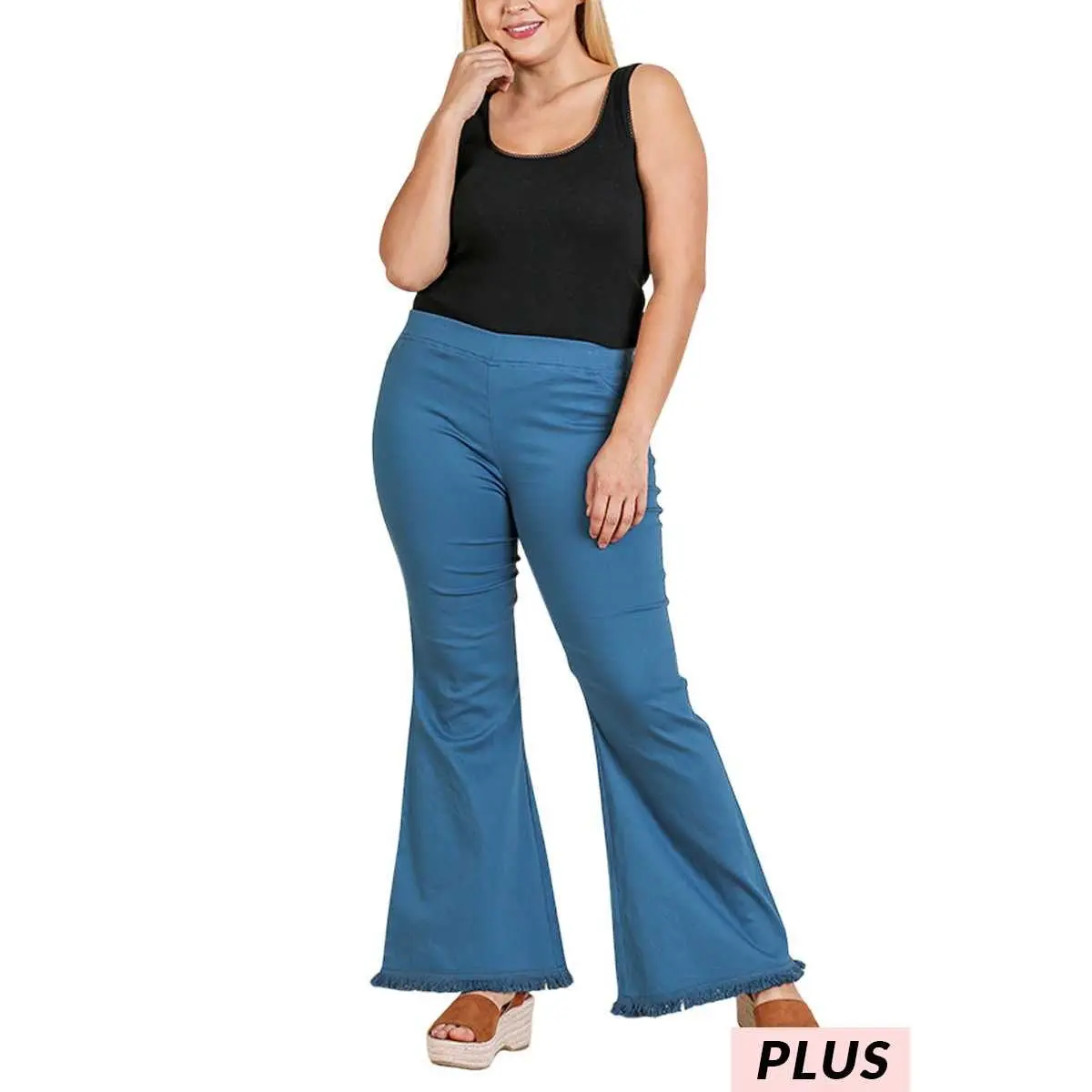 BT-E (You Go Girl) Blue Flare Leg Jeggings  PLUS SIZE XL 1X 2X