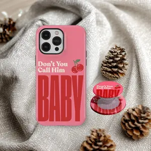 Harry Quote Phone Case Song Lyrics Cover, Retro Cherry Phone Case, Y2K Typography Cover, Phone Grip, Popsocket, Gift, For Iphone 17 16 15 14 13 12 11