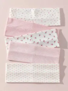 5pcs Fashionable Women's Soft Non-Slip Hairbands, Various Patterns, Ideal for Daily Sports, Yoga, Basketball, Makeup, Running, Sweat Absorbing