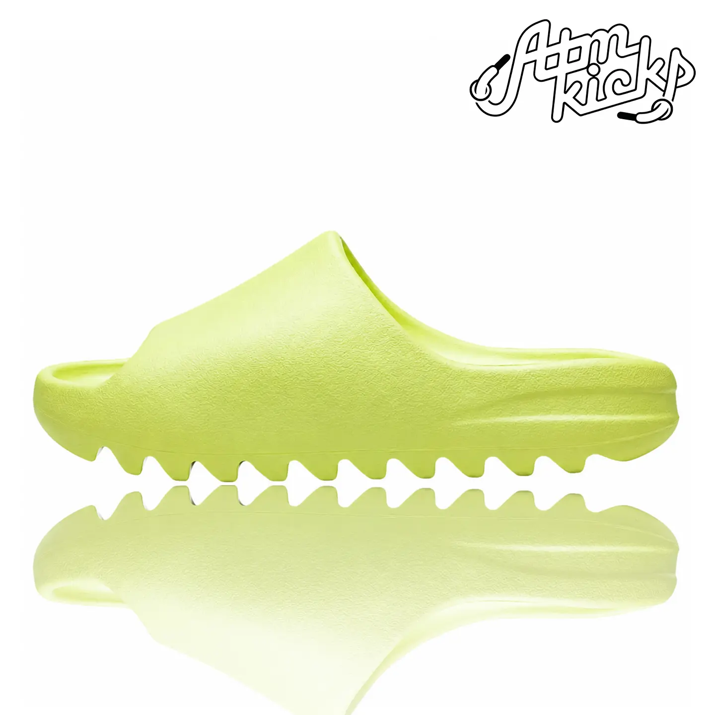 Adidas Yeezy Slide Glow Green (2022) HQ6447 Authentic Shoes Footwear Sneaker Trainer Comfortable Walking Fashion Trending Gift