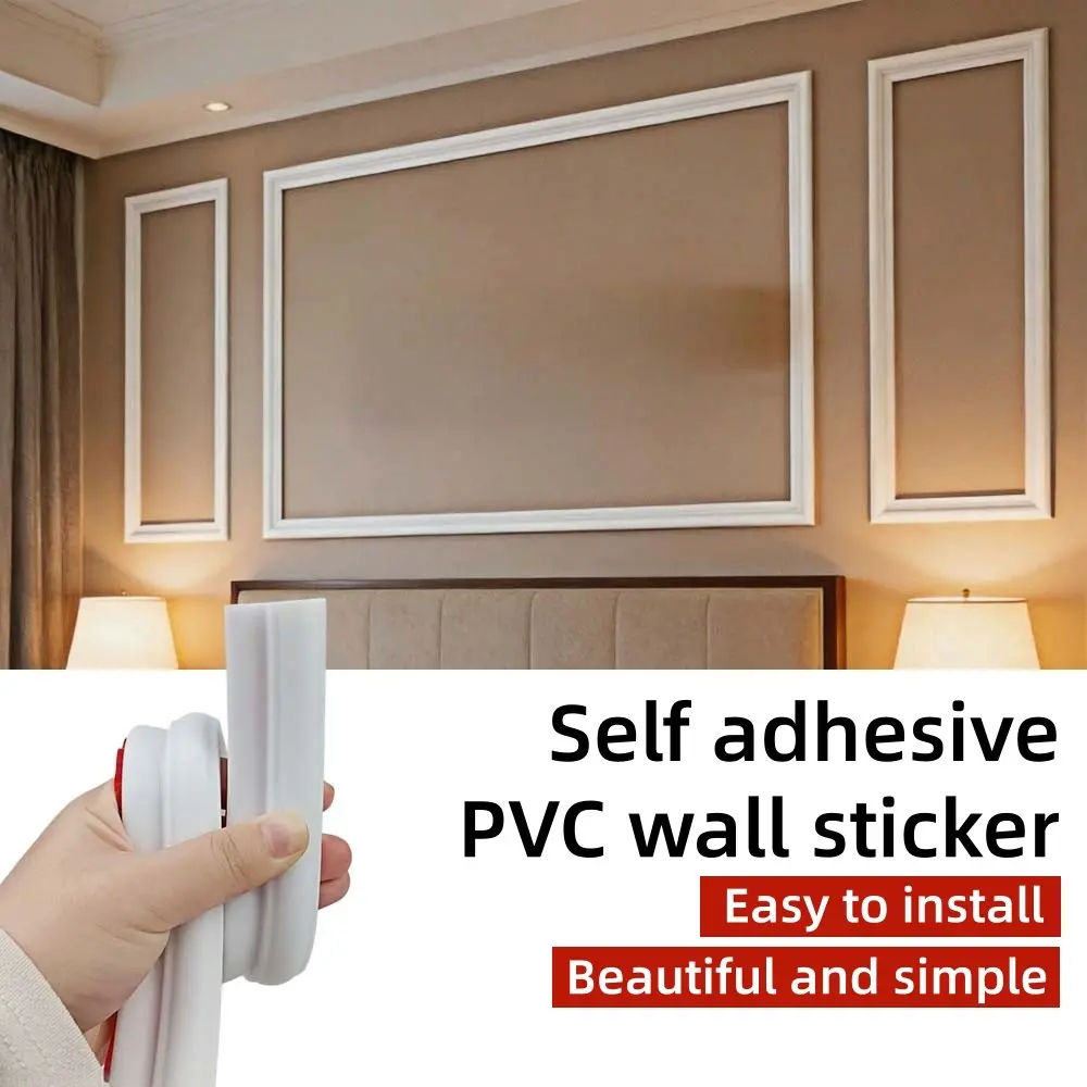 1 Meter/2 Meters/3 Meters Self-adhesive Flexible Wall Molding Strip，Self-Adhesive Decorative Strip，multi-surface Installation for Interior Walls and Ceilings, Pvc Interior Moulding, DIY Home Decor