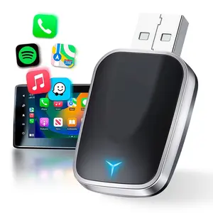 CarPlay Adapter Wireless,Android Auto Adapter,Type-C &USB Adapter,2.4/5G WiFi and Bluetooth 5.0,Compatible with IOS 10+ and OEM Wired CarPlay Vehicles,Plug & Play,carplay Dongle