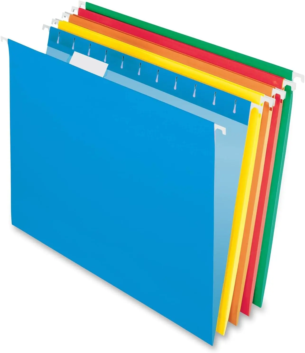 Hanging File Folders, Letter Size, Assorted Colors, 1/5-Cut Adjustable Tabs, 25 Per Box (81663)
