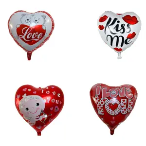 Apintop Set of 4pcs Romantic Heart-Shaped Foil Balloon 18 Inch - Perfect for Weddings, Anniversaries, Romantic Days & Valentine's Day