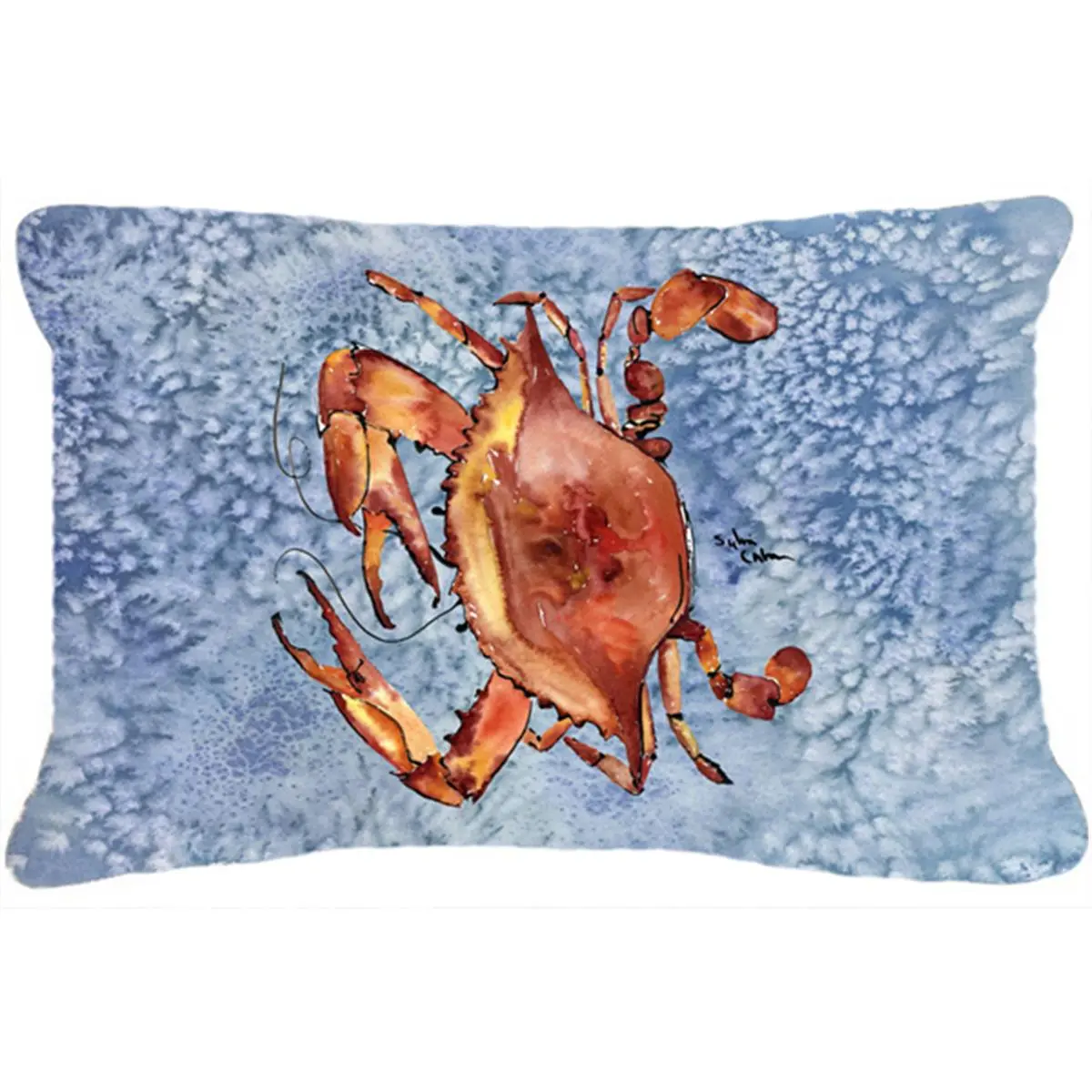 212 MAIN Crab Motif Decorative Pillow - Polyester Fabric, Mildew-Proof, Indoor/Outdoor Suitable Decorative Pillow for Home & Patio Use