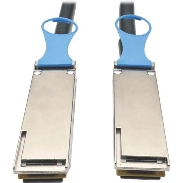 Tripp Lite N282-01M-28-BK QSFP28 Copper Adapter Cable, 1M, Copper, Meets or Exceeds 100GBASE-CR4 Standards, Supports Serial Data Rates Up to 100 Gbps, Infiniband, Cisco Compatible for Network Transceivers