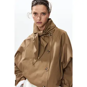 H&M Short trench coat with scarf