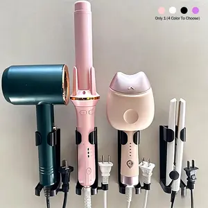 1/2PCS Curling Iron Stand Holder, Electric toothbrush trestle, perm iron support, Wave Hair BraceHair Curler Straighteners Holder Curling Bracket Hair Dryer Organizer For Bathroom Home Accessories-White Black, Bathroom Organizing Accessories