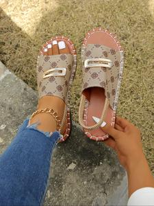 women's fashionable slingback sandals, 2024 new style casual comfortable sandals for outdoor, all-match commuter shoes for daily wear ladies sandals, trending sandals, strap sandals