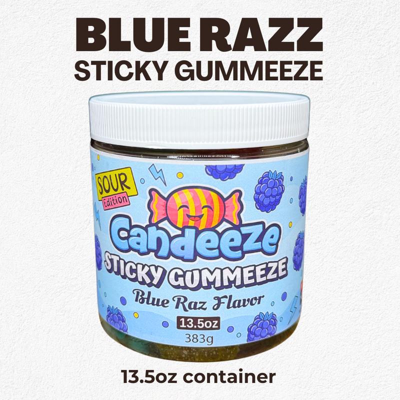 Candeeze Sticky Gummeeze Sampler Pack (4 Tubs) - TikTok Trending Candy - Blue Razz Watermelon Blackberry Peach