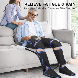 Full Leg Massager for Circulation & Ease Leg Tension with Heat & Compression 2 Heat 3 Modes 3 Intensities Perfect Gift for Men Dad Women Mom - Knee Pain Tool