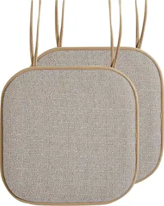 Mocassi 2-Pack Textured Chair Cushion Covers with Skid-Proof Rubber Backing, Hotel Premier Collection