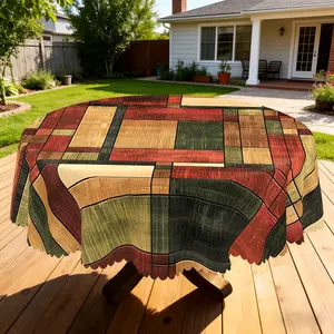 BLIOWL Colorful Wood Grain Printed Tablecloth,Retro Wood Grain Pattern,Circular/Rectangular Tablecloth,Suitable For Home Decoration,Room Decoration,Holiday Decoration For Gatherings,Perfect Gift,Suitable For Both Indoor And Outdoor Use