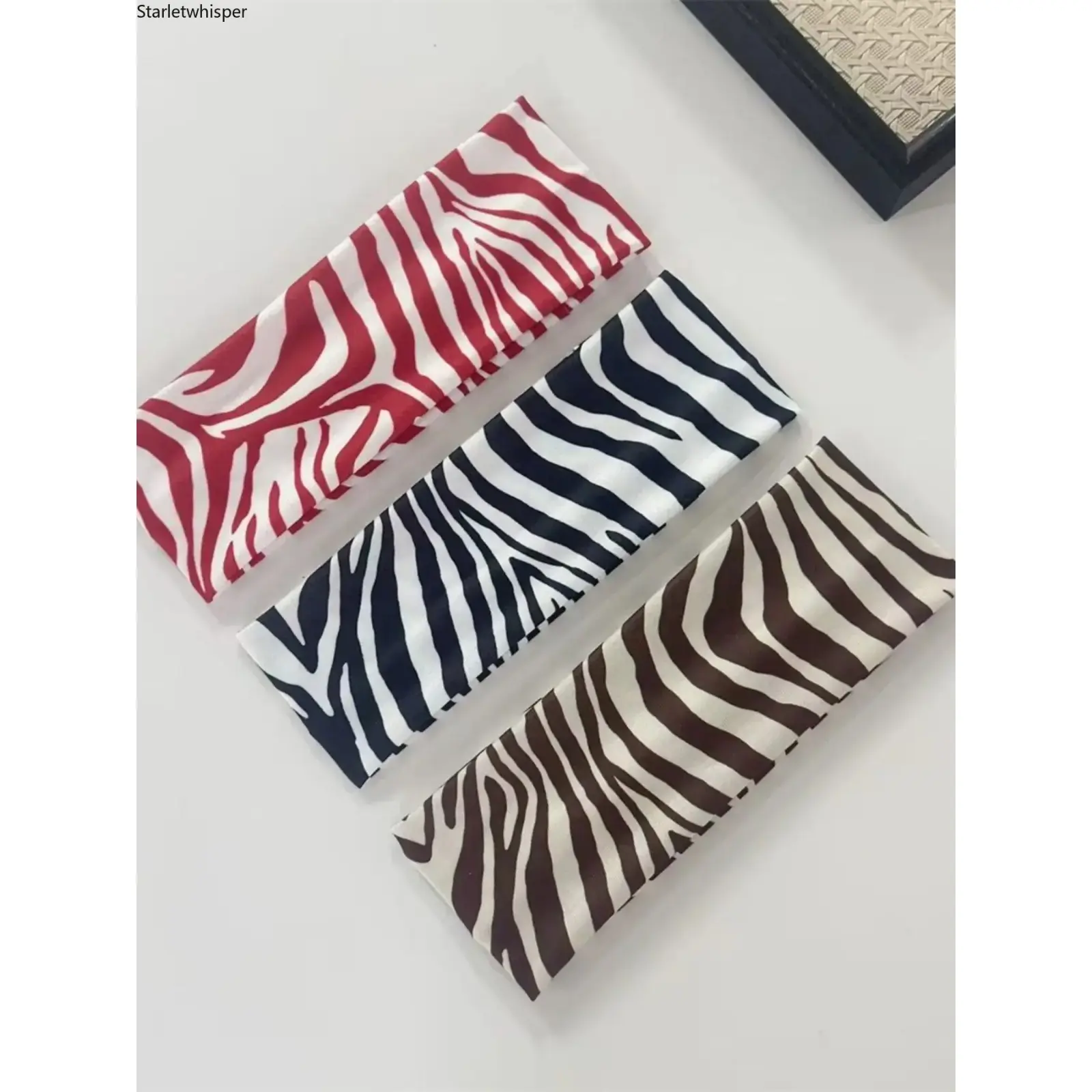 3Pcs Women's Zebra Print Sports Headbands, Wide Elastic Non-Slip Sweat-Wicking Hair Bands, Perfect for Fitness, Running, Gym & Daily Workout Accessories