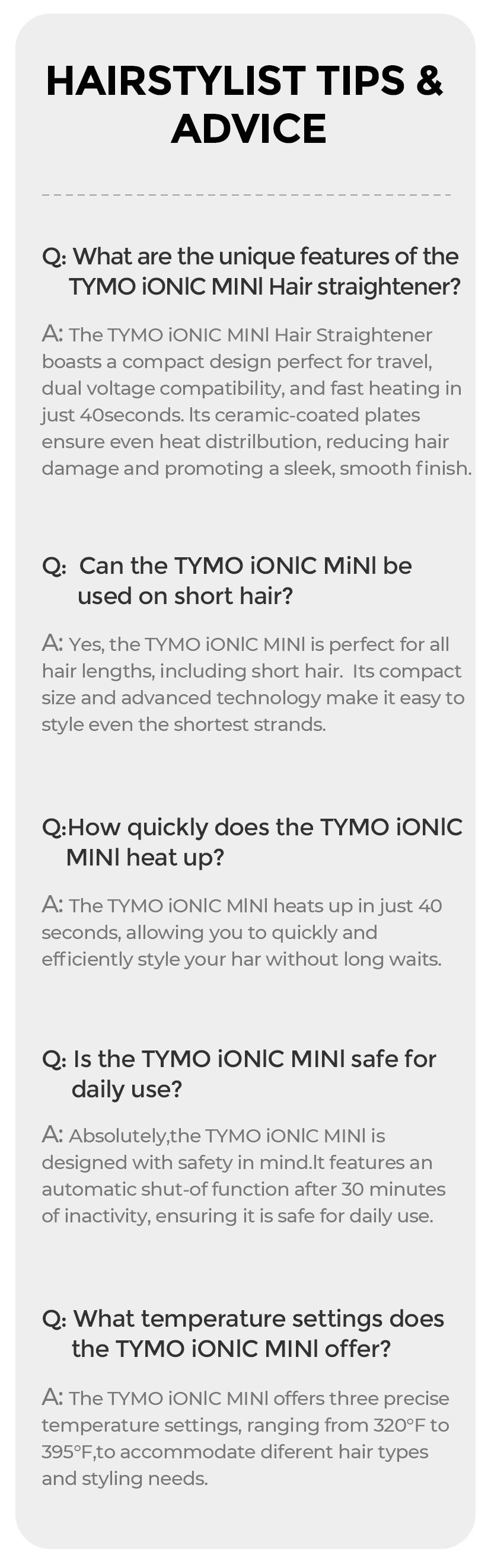 TYMO iONIC MINI-Hair Straightener Brush - Lightweight and Comfortable handle muk straightener Straightening Comb Straightening Iron TYMO iONIC MINI-Hair Straightener Brush - Lightweight and Comfortable handle muk straightener Straightening Comb Straightening Iron