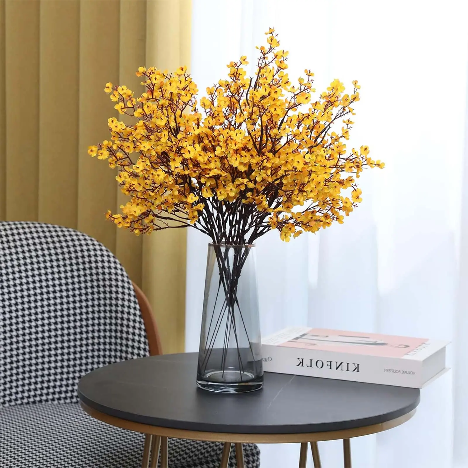 10 Pcs Artificial Babys Breath Flowers Fake Silk Gypsophila Flowers for Fall Floral Arrangement Autumn Table Centerpieces Home Decor