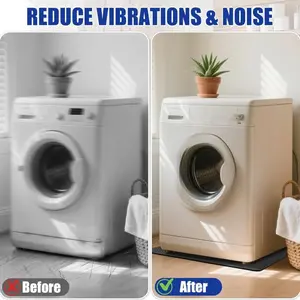 Dual-Sided Non-Slip Shock-Absorbing Mat, Lightweight Waterproof Floor Pad, Refrigerator Bottom Protector, Dryer Protection, Natural Diatomite Style