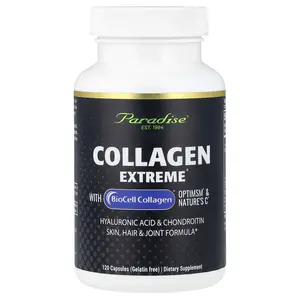 Paradise Herbs Collagen Extreme® with BioCell Collagen®, OptiMSM® & Nature's C®, 120 Capsules
