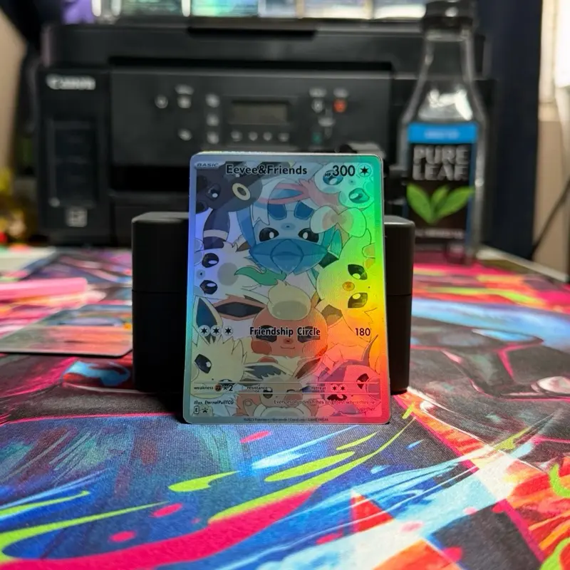 Eevee & Eeveelutions Fan Art Card | Custom Holographic Collectible