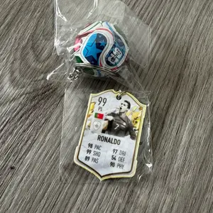 World Cup Ball Keychain with soccer player as a gift
