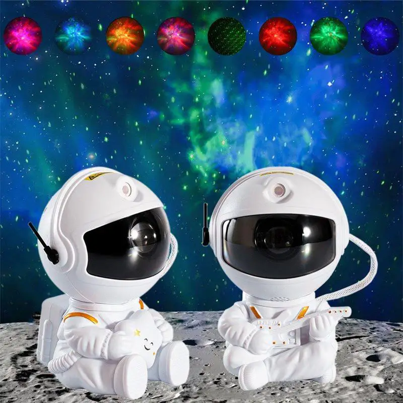 Astronaut Galaxy Star Projector Starry Night Light - Starry Nebula Ceiling Projection Lamp with 8 Modes, Remote and 360° Adjustable, Gift for Kids Adu