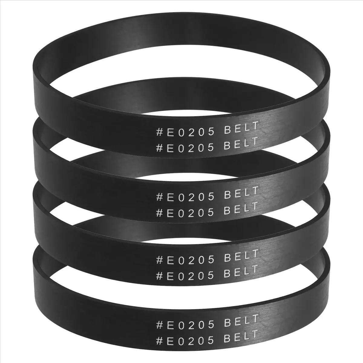 Rubber Vacuum Cleaner Replacement Belts (4-Pack, 14.7x325mm) - Easy Install, Durable, Flexible, Thick Parts for Eureka Style U, E0205, NEU202, NEU181, NEU180 Upright Vacuum Cleaners