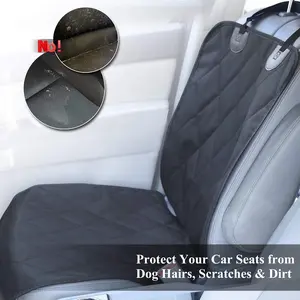 Oxford Fabric Dog Car Seat Cover for Front Passenger Pet Protector Standard Size 23in x 20in x 24.8in Durable Comfortable Easy Installation