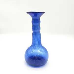 Egyptian Cobalt Blue Glass Vase - Made in Egypt