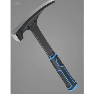 22 oz Steel Chipping Hammer with Rubber Grip for Rock Hounding and Masonry Work - Durable One-Piece Construction - Geological Study Tool - Heavy Duty Rock Pick - Ergonomic Non-Slip Handle repair  tools steel design auto body repair tool