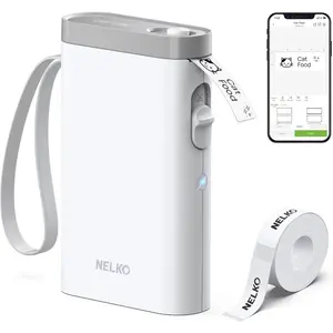 Label Maker Machine with Tape, P21 Bluetooth Label Printer, Wireless Mini Label Makers with Multiple Templates for Organizing Office Home, White