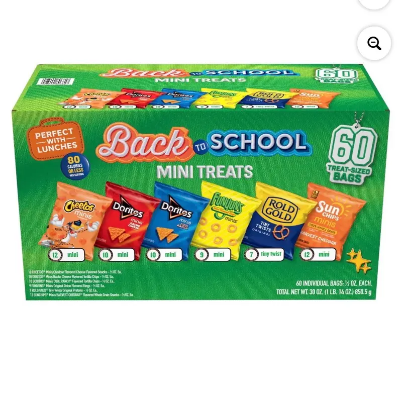 Back To School Mini Snacks Variety Pack, 60-Count