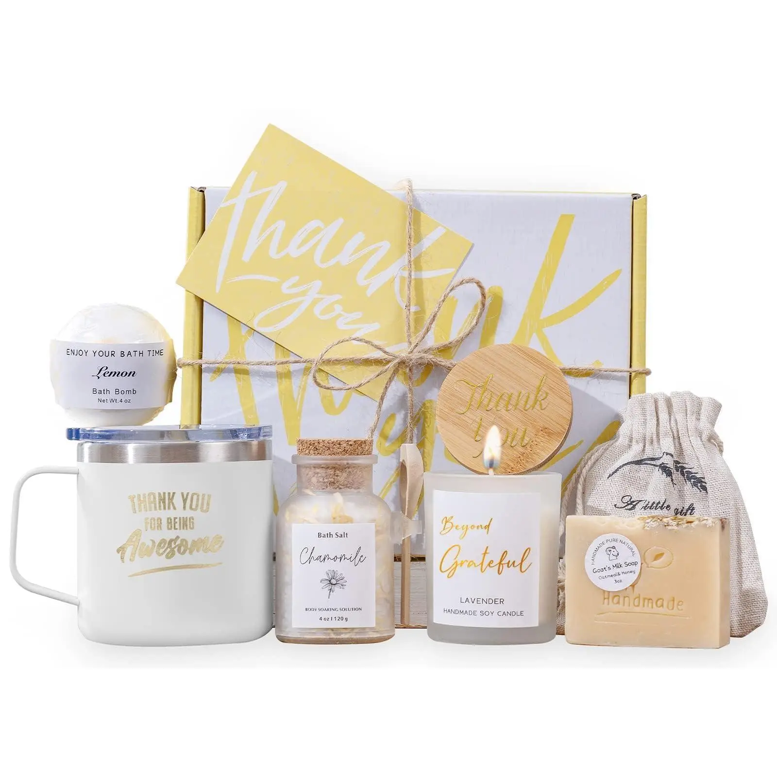 Thank You Gifts For Women Spa Thoughtful Office Coworkers Nurse Friends Men Boss Employee Secretary Hostess Teacher Mom Her Appreciation Gift Boxes Coffee Mug Holiday Basket