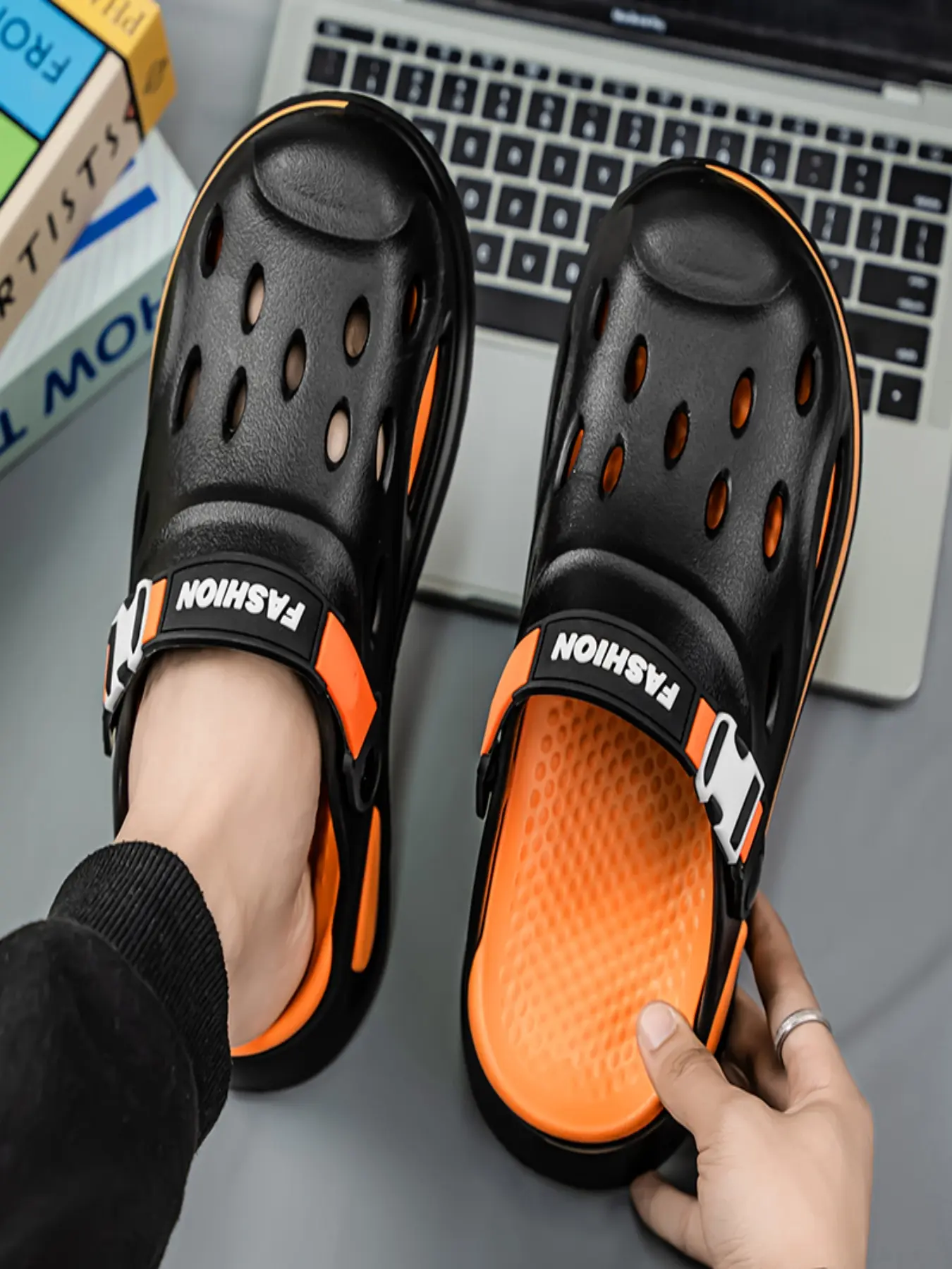 Women's Chunky Platform Clogs 2-Way Wear Adjustable Strap Non-slip EVA Garden Shoes Platform Slippers